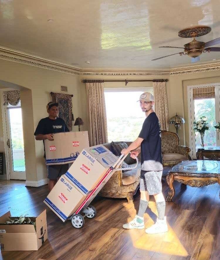 Moving boxes and supplies